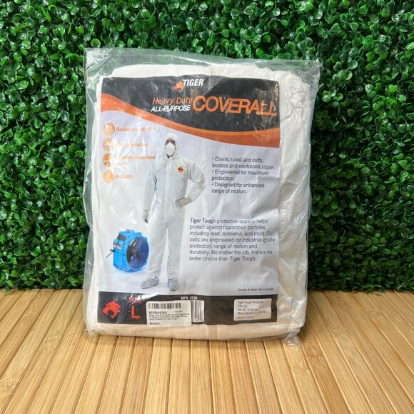 New Large Heavy Duty All Purpose Disposable Coverall Protective Work Wear - Picture 2 of 10